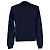 Prada Knitted Crewneck Sweater in Navy Blue Wool - view 2