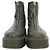 Stivaletti con zip The Row in pelle Olive Green Verde Verde oliva - vista 3