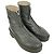 Stivaletti con zip The Row in pelle Olive Green Verde Verde oliva - vista 5