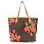 Sac Cabas Louis Vuitton Monogram Rose Neverfull MM Marron Multicolore - vue 2