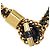 Pulseira com pingentes para mulher Loewe Preto Dourado - vista 3