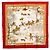 Hermès Hermes Carre 90 L'HIVER Winter Hunt Scarf Weiß Rot Mehrfarben