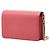 Saffiano Borsa a tracolla Prada con placca logo triangolo e catena porta carte Rosa - vista 2