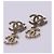 Boucles d'oreilles Chanel Triple Coco Mark strass Doré - vue 10