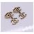 Boucles d'oreilles Chanel Triple Coco Mark strass Doré - vue 4