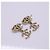 Boucles d'oreilles Chanel Triple Coco Mark strass Doré - vue 7