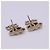 Boucles d'oreilles Chanel Triple Coco Mark strass Doré - vue 9