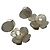 Pendientes Chanel Camellia Shell Flower Swing Blanco Dorado