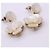 Pendientes Chanel Camellia Shell Flower Swing Blanco Dorado - vista 13