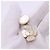 Pendientes Chanel Camellia Shell Flower Swing Blanco Dorado - vista 9