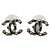 Orecchini a lobo Chanel Coco Mark Silver Argento