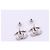 Orecchini a lobo Chanel Coco Mark Silver Argento - vista 4