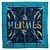 Hermès Hermes Carre 90 ANIMAL ALPHABET Forest Animal Seidentuch Blau