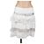 Autre Marque Max&Co minigonna bianca a balze con ricami Bianco