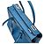 Sac à main cabas Prada avec plaque logo triangle Bleu - vue 8