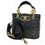 Borsa in pelle Gancini Salvatore Ferragamo Nero