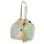 Borsa a tracolla Chanel in camoscio Blu Beige Verde