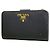 Prada Portemonnaie aus Saffiano-Leder Schwarz