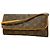 Bolso de hombro Louis Vuitton Monogram Pochette Twin GM Castaño
