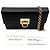 Borsa a tracolla con catena in pelle goffrata Gancini Salvatore Ferragamo Marrone Nero - vista 14