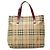 Burberry Nova Check Shadow Horse Handtasche Mehrfarben Beige