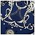 Silk In Hermès Foulard Bandana Hermes Carre 55 Brides et Déstaing Blu navy - vista 4