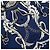 Silk In Hermès Foulard Bandana Hermes Carre 55 Brides et Déstaing Blu navy - vista 7