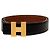 Hermès Hermes H-Buckle Wendelgürtel Schwarz Golden