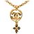 Collana a catena vintage Chanel Coco Mark Cross D'oro