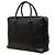 Sac à main porte-documents Prada en cuir Saffiano avec plaque logo triangle Noir - vue 2