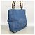 Borsa Tote Chanel in denim blu - vista 2