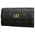 Christian Dior Black Leather Long Wallet