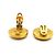 Chanel Coco Mark Circle Clip-Ohrringe Schwarz Golden - Ansicht 3