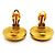 Chanel Coco Mark Circle Clip-Ohrringe Schwarz Golden - Ansicht 8