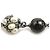 Pulseira com pingentes Chanel Preto Branco Metálico - vista 2