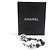 Pulseira com pingentes Chanel Preto Branco Metálico - vista 8