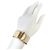 Hermès Pulsera Hermes Kelly Twist PM Blanco Dorado - vista 8