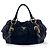 Prada Gaufre Convertible Satchel aus Leder und Tessuto Medium Schwarz