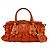 Prada Gaufre Convertible Satchel aus Leder und Tessuto Medium Orange