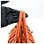 Prada Gaufre Convertible Satchel aus Leder und Tessuto Medium Orange - Ansicht 7