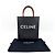Céline Celine Vertical Cabas Triomphe Coated Canvas Mini Nero - vista 2