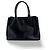 Prada Galleria Double Zip Spazzolato Leather Medium Schwarz - Ansicht 3