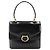Céline Celine Double Flap Handbag in Black Leather