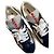 Prada Sneaker aus Lackleder und Mesh Weiß Grau Dunkelblau - Ansicht 2