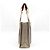 Chloé Borsa Tote Chloe Woody in Tela e Pelle Medium Beige - vista 4