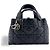 Christian Dior Toujours Macrocannage Quilt Calfskin Medium Nero