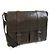 Borsa a tracolla in pelle marrone scuro Dolce & Gabbana