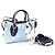 Borsa Tod's Collaborazione MrBafs Mini Boston in pelle azzurro e blu navy Blu chiaro