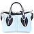 Borsa Tod's Collaborazione MrBafs Mini Boston in pelle azzurro e blu navy Blu chiaro - vista 2