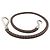 Hermès Bracciale charm in pelle intrecciata Jumbo Hermes Marrone Argento - vista 3